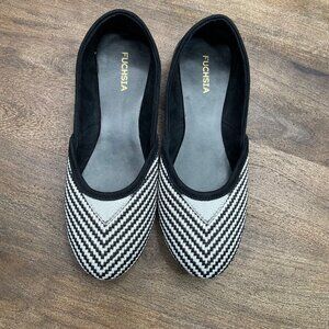 Fuchsia Handmade‎ Flats Women's Size 7 Embroidered Shoes Artisan Made Luxury